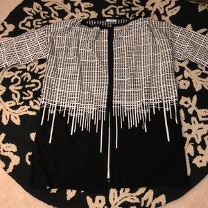 Black and white cardigan